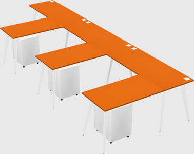 Modern l-shaped office desk