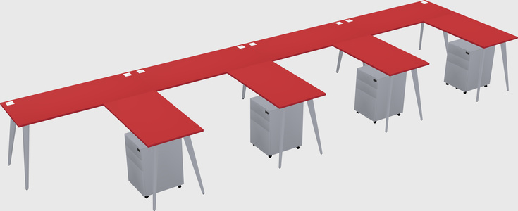 Modern L-shaped Office Desk