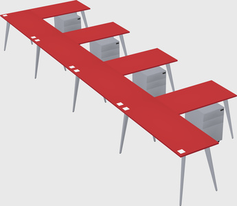 Modern l-shaped office desk