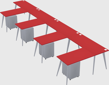 Modern l-shaped office desk