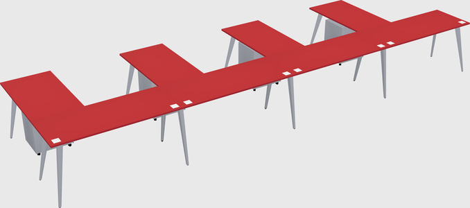 Modern l-shaped office desk