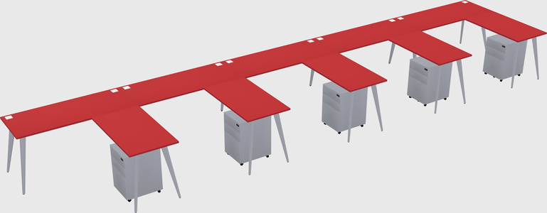 Modern L-shaped Office Desk