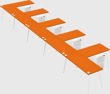 Modern l-shaped office desk