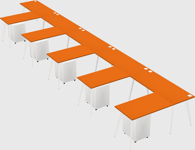 Modern l-shaped office desk