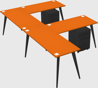 Modern l-shaped office desk