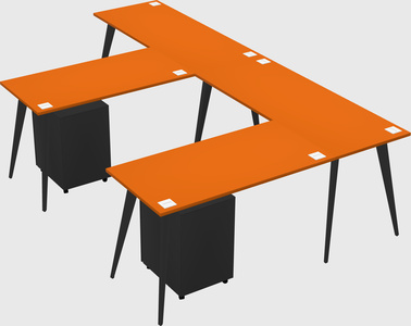 Modern l-shaped office desk