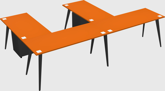 Modern l-shaped office desk