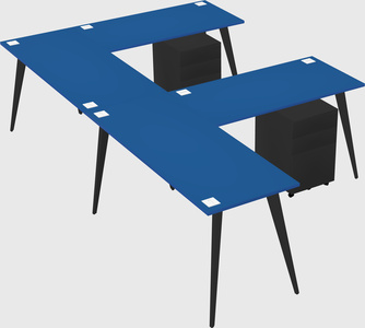 Modern l-shaped office desk