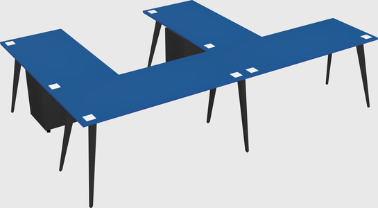 Modern l-shaped office desk
