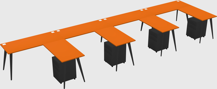 Modern L-shaped Office Desk