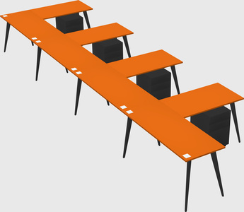 Modern l-shaped office desk