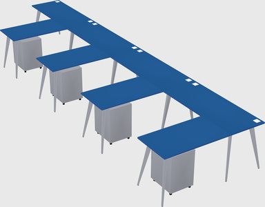 Modern l-shaped office desk