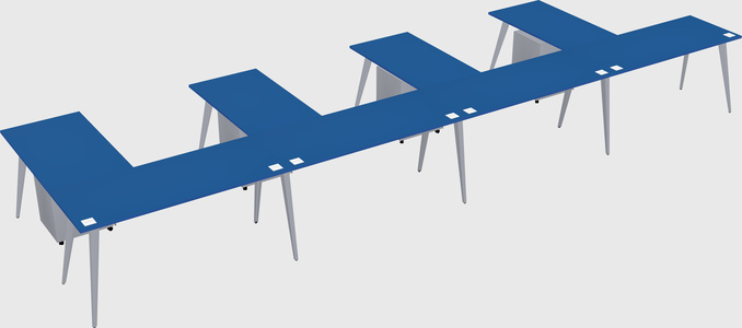 Modern l-shaped office desk