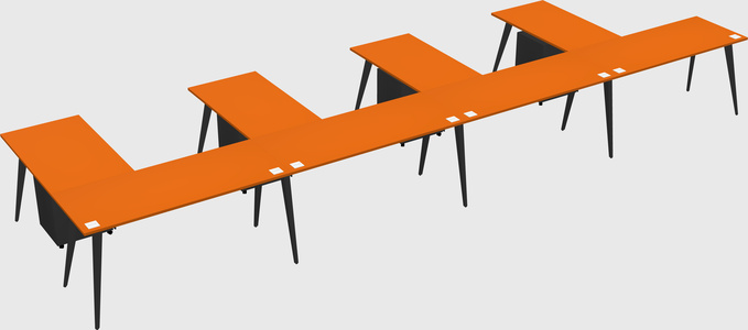 Modern l-shaped office desk