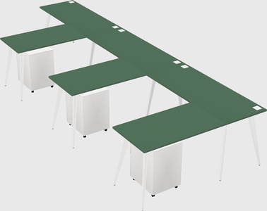 Modern l-shaped office desk