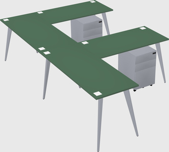 Modern l-shaped office desk