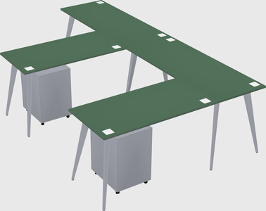 Modern l-shaped office desk