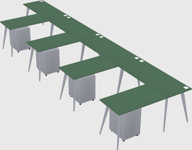 Modern l-shaped office desk