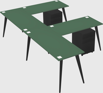 Modern l-shaped office desk