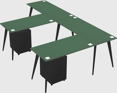 Modern l-shaped office desk