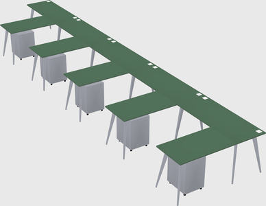 Modern l-shaped office desk