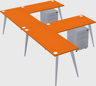 Modern l-shaped office desk