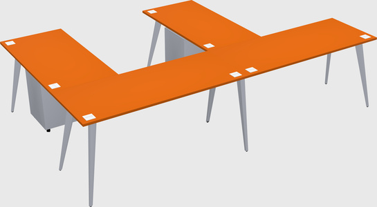Modern l-shaped office desk