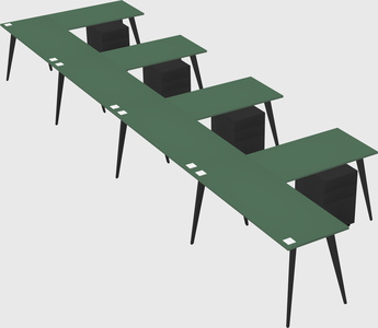 Modern l-shaped office desk