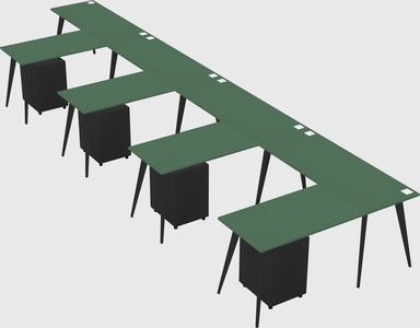 Modern l-shaped office desk