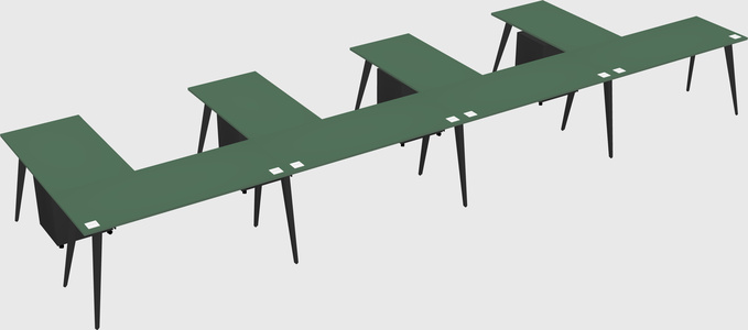 Modern l-shaped office desk