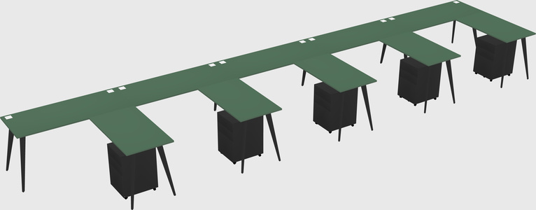 Modern L-shaped Office Desk