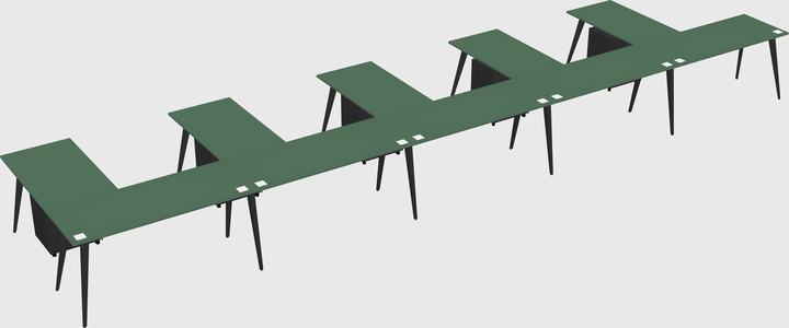 Modern l-shaped office desk