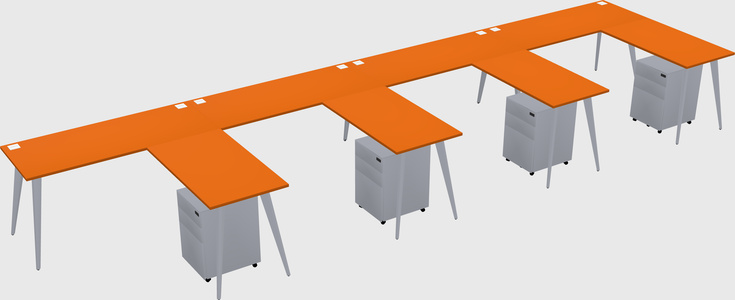 Modern L-shaped Office Desk