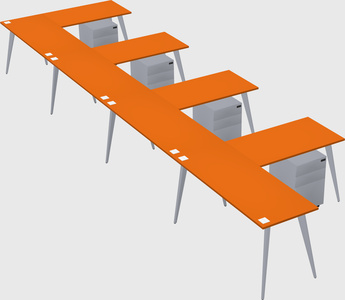 Modern l-shaped office desk