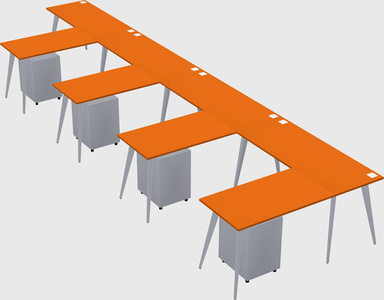 Modern l-shaped office desk