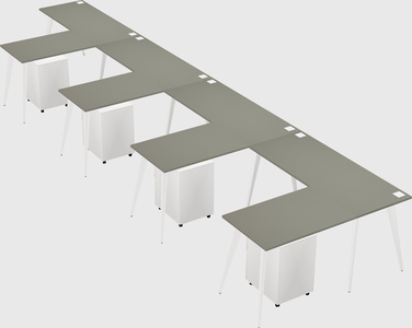 Modern l-shaped office desk