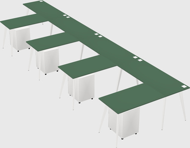 Modern l-shaped office desk