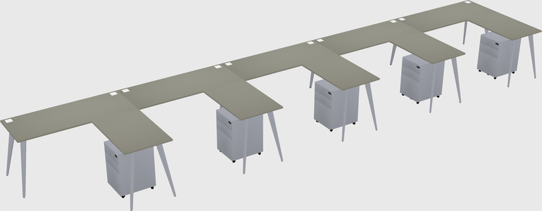 Modern L-shaped Office Desk