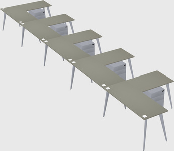 Modern l-shaped office desk