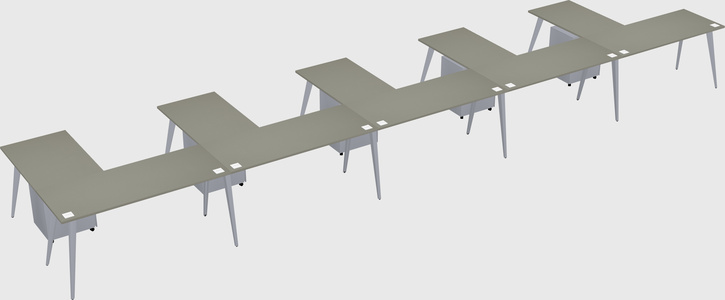 Modern l-shaped office desk