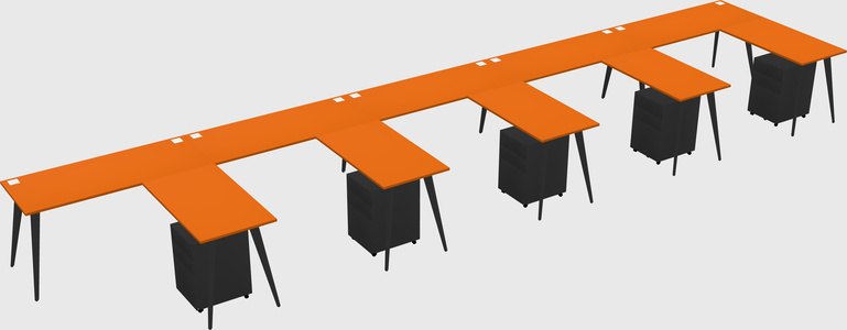 Modern L-shaped Office Desk