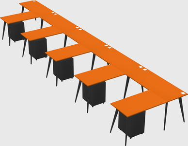 Modern l-shaped office desk