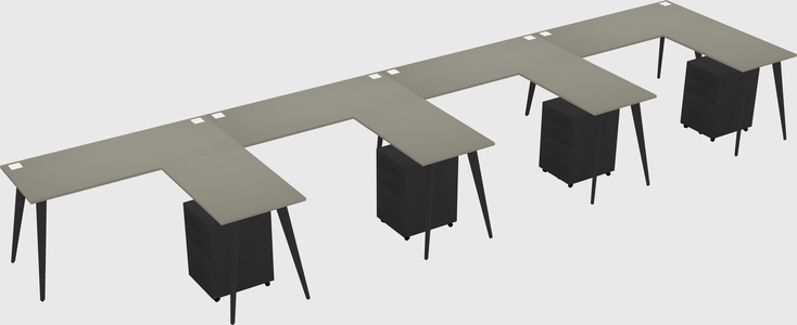 Modern L-shaped Office Desk