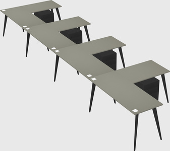 Modern l-shaped office desk
