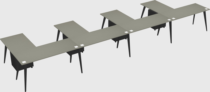 Modern l-shaped office desk