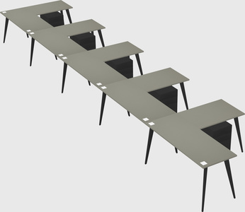 Modern l-shaped office desk