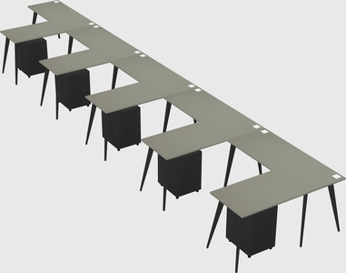 Modern l-shaped office desk