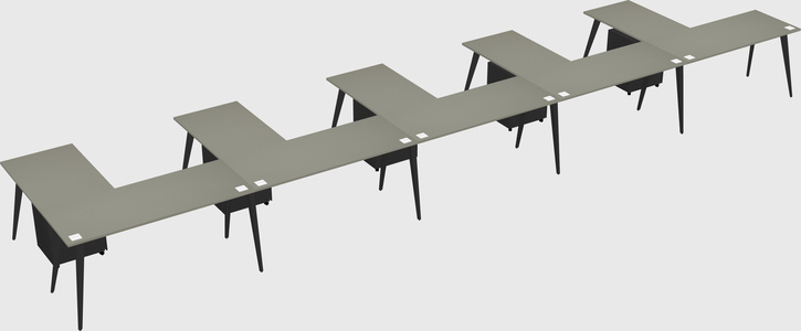 Modern l-shaped office desk