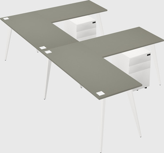 Modern l-shaped office desk