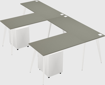 Modern l-shaped office desk